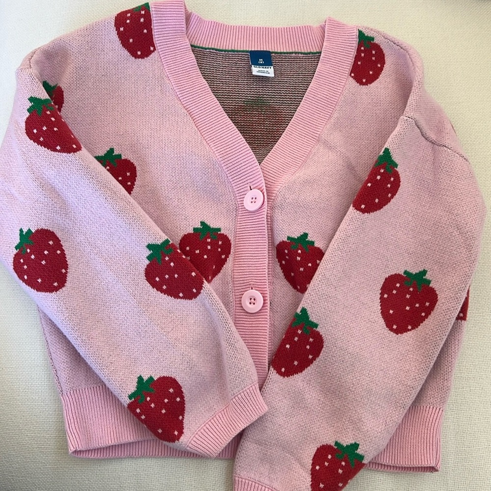 Old Navy Kids Strawberry Cardigan